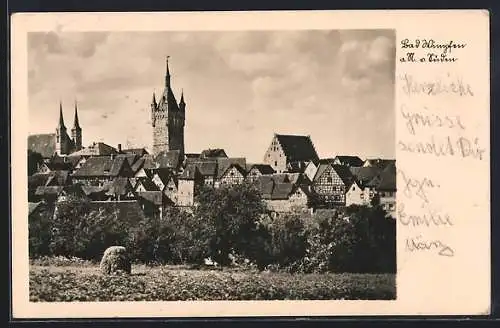 AK Bad Wimpfen, Panorama mit Kirchturm