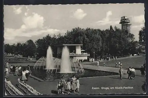 AK Essen, Gruga, am Musik-Pavillon