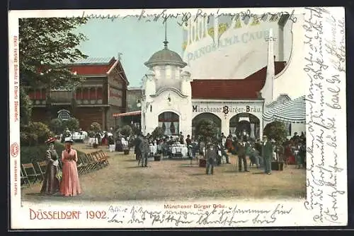 AK Düsseldorf, Münchener Bürger Bräu-Ausstellung 1902, Panorama