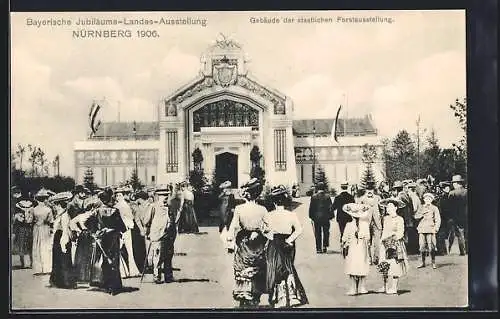 AK Nürnberg, Jubiläums-Landes-Ausstellung 1906, Gebäude der staatl. Forstaustellung