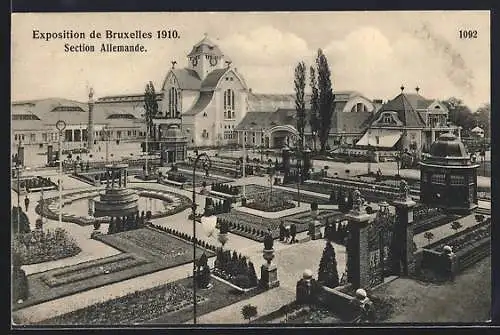 AK Bruxelles, Exposition Bruxelles 1910, Section Allemande