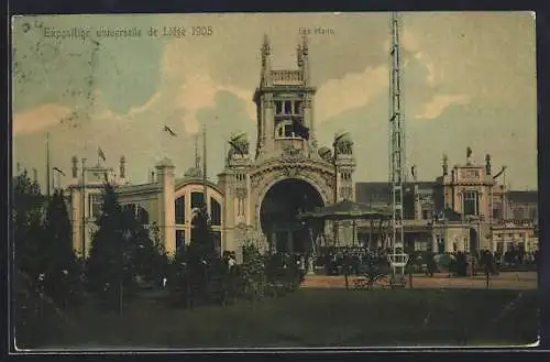 AK Liege, Exposition universelle 1905, Blick zum Messegelände