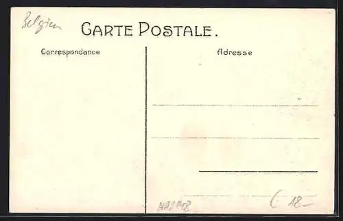 AK Bruxelles, Exposition / Ausstellung 1910, L`incendie / Brand 14.-15.8.1910, Ruines du grand portique