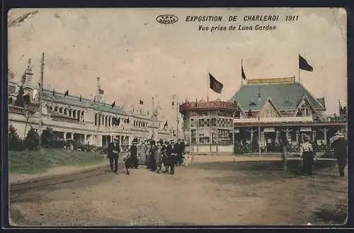 AK Charleroi, Exposition de Charleroi 1911, Vue prise de Luna Garden