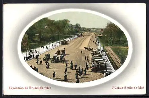 AK Bruxelles, Exposition Universelle 1910, Avenue Emile de Mot