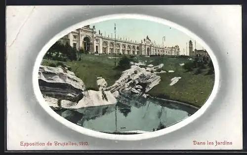 AK Bruxelles, Exposition 1910, Dans les Jardins