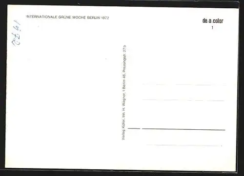 AK Berlin, internationale Grüne Woche 1972, Blumen-Ausstellung
