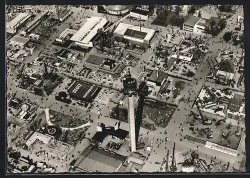 AK Hannover, Messe, Ausstellungsgelände mit Hermes Turm