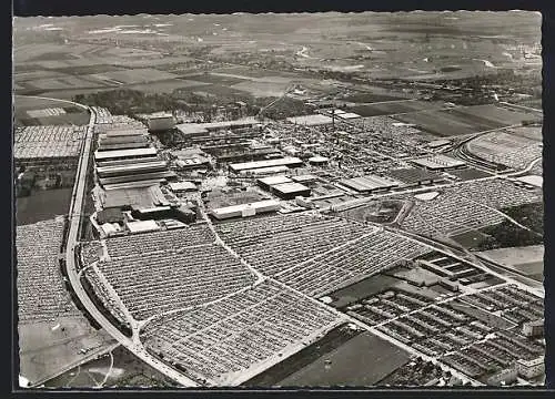 AK Hannover, Messe 1956, Hermes-Turm