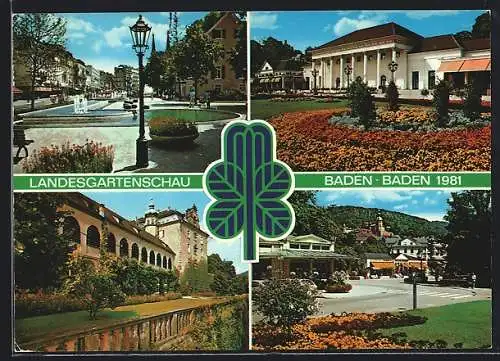 AK Baden-Baden, Landesgartenschau 1981, Verschiedene blühende Beete