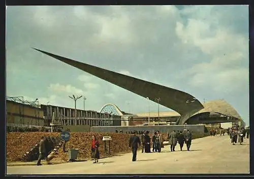 AK Bruxelles, Exposition Universelle 1958, La flèche du Génie Civil, Ausstellung