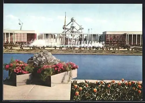 AK Bruxelles, Exposition Universelle 1958, Platz und Pforte von Belgien, Weltausstellung