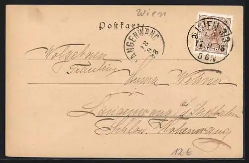 AK Wien, Jubiläums-Ausstellung 1898, Molkerei-Betrieb mit Innenansicht