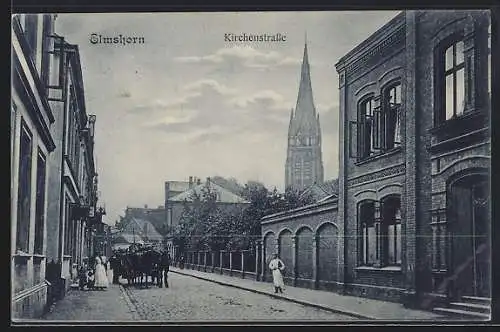 AK Elmshorn, Blick in die Kirchenstrasse