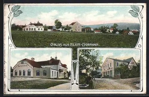 AK Klein-Dorfhain, Gasthof & Ballsaal, Ortsansicht