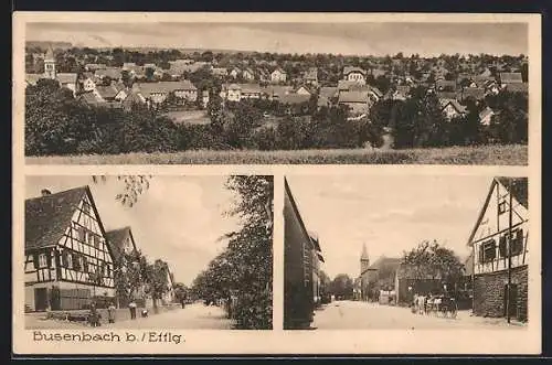 AK Busenbach /Albtal, Strassenpartie mit Fachwerkhäusern, Ortsansicht