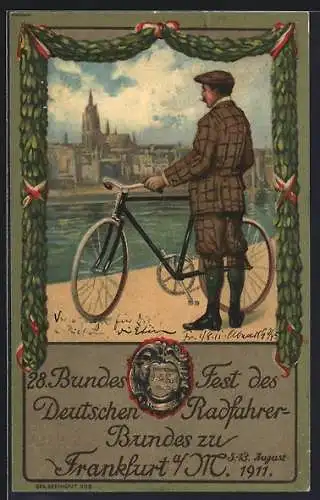 AK Frankfurt, 28. Bundesfest des Deutschen Radfahrer-Bundes 1911