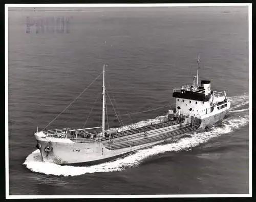 Fotografie Tankschiff Lind voll beladen auf See, Grossformat 25 x 20cm