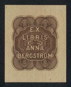 Exlibris Anna Bergström, Ornament-Verzierungen