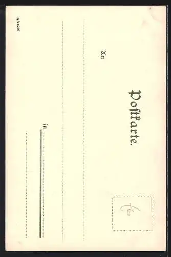 Künstler-AK K. Mutter: Heidelberg, Partie im Schlosshof