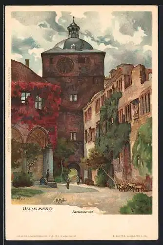 Künstler-AK Karl Mutter: Heidelberg, Herbststimmung am Schlossthor