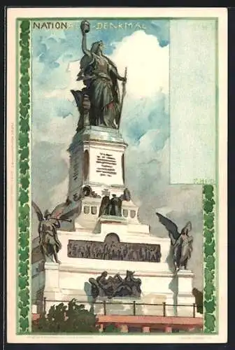 Künstler-AK Franz Hein: National-Denkmal