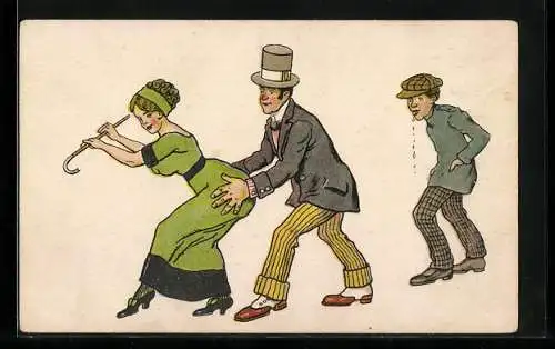 AK Mann und Frau beim Tanz