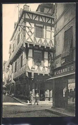 AK Chalon-sur-Saône, Maisons à colombages sur la rue Saint-Vincent