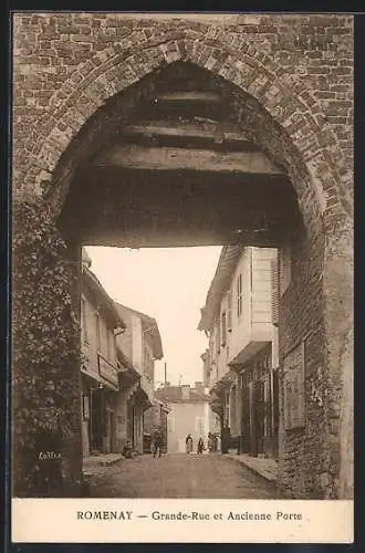 AK Romenay, Grande-Rue et Ancienne Porte