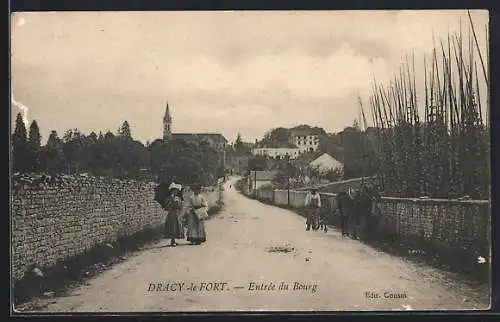 AK Dracy-le-Fort, Entrée du Bourg
