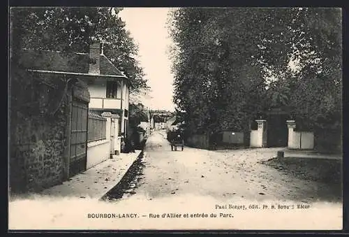 AK Bourbon-Lancy, Rue d`Allier et entrée du Parc