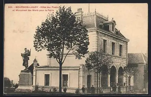 AK Bourbon-Lancy, Hôtel des Postes et Monument des Morts pour la Patrie