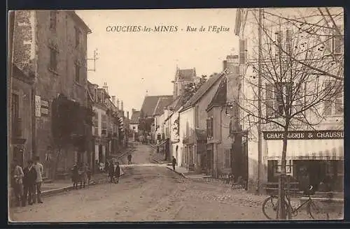 AK Couches-les-Mines, Rue de l`Église