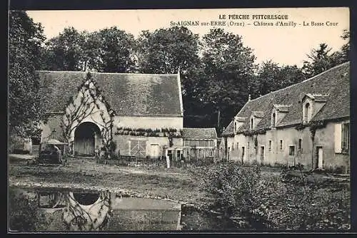 AK Saint-Aignan-sur-Erre, Château d`Amilly, La Basse Cour