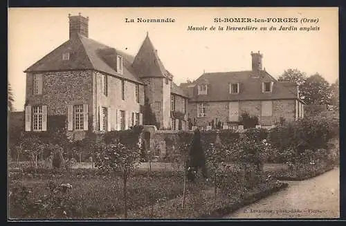 AK St-Bomer-les-Forges, Manoir de la Besnardière vu du Jardin anglais