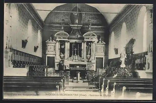 AK Saint-Ouen-de-Sécherouvre, Intérieur de l`église