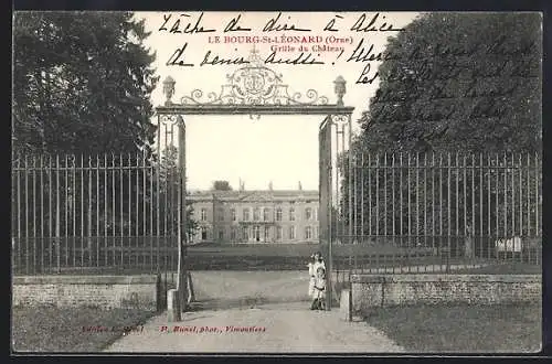 AK Le Bourg-St-Léonard, Grille du Château