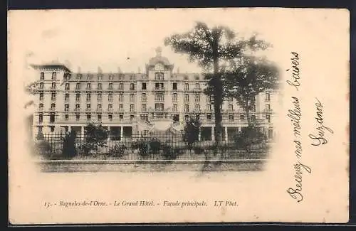 AK Bagnoles-de-l`Orne, Le Grand Hôtel, Facade principale