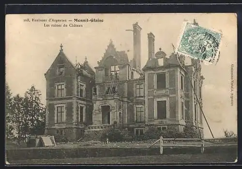 AK Mesnil-Glaise, Les ruines du Château