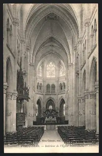 AK Vimoutiers, Intérieur de l`Église Notre-Dame