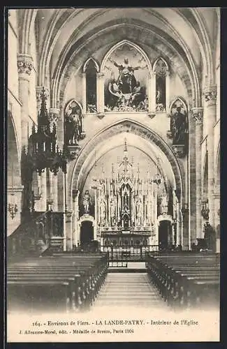 AK La-Lande-Patry, intérieur de l'église