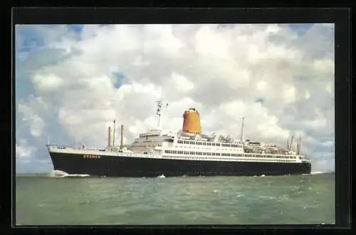 AK Passagierschiff TS Bremen auf hoher See, Norddeutscher Lloyd