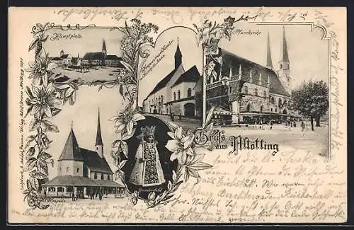 AK Altötting, Hauptplatz, Pfarrkirche, H. Kapelle