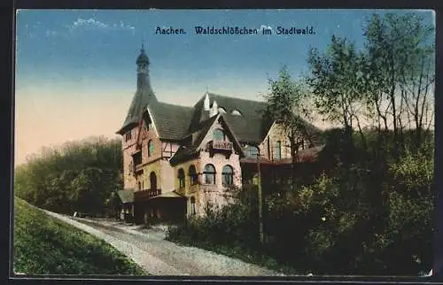 AK Aachen, Waldschlösschen im Stadtpark