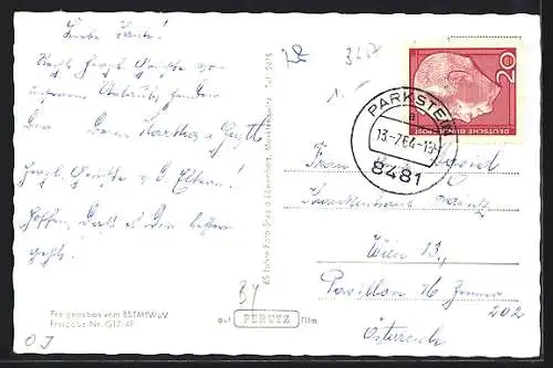 AK Parkstein /Opf., Ortsansicht mit Blick zur Kirche