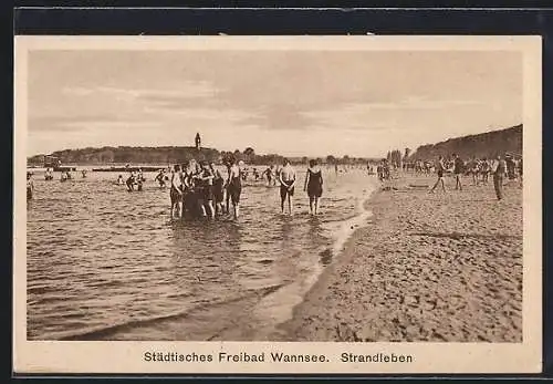 AK Berlin-Wannsee, Standleben im Städt. Freibad