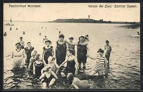 AK Berlin-Wannsee, Verein der Zwei Zentner-Damen in Badeanzügen