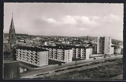 AK Pforzheim, In der Au, Wohnsiedlung und Kirche