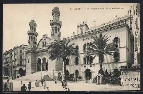 AK Alger, Le Palais d`Hiver et la Cathedrale