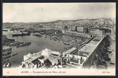 AK Alger, Vue generale prise du Phare, cote sud